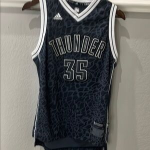 Adidas Thunder Jersey in Dark Pattern #35 Kevin Durant gently warn